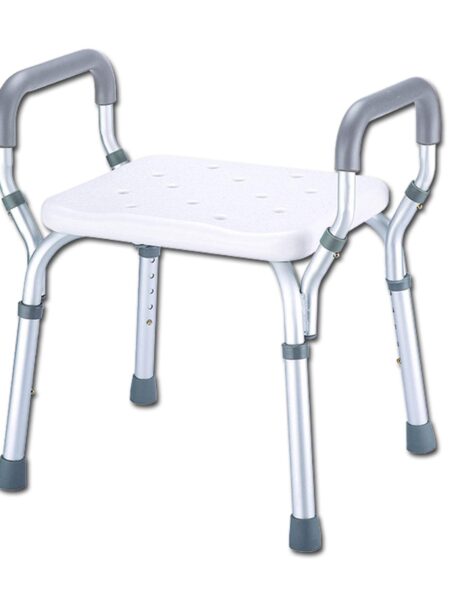 SILLA DE BAÑO C/APOYABRAZOS S/RESPALDO
